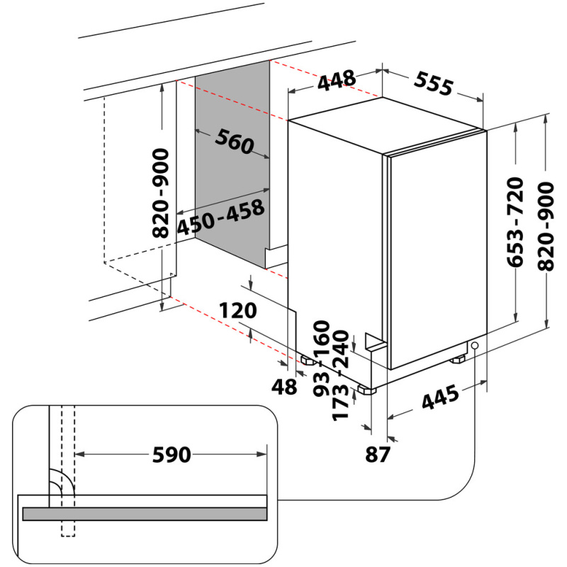 Slimline Fully Integrated Dishwasher - Image 2