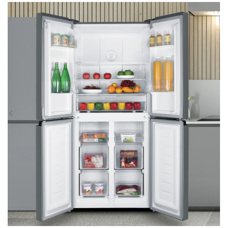 Freestanding Multi Door Fridge Freezer, Total No Frost, 362 Litre, Inox - Image 3