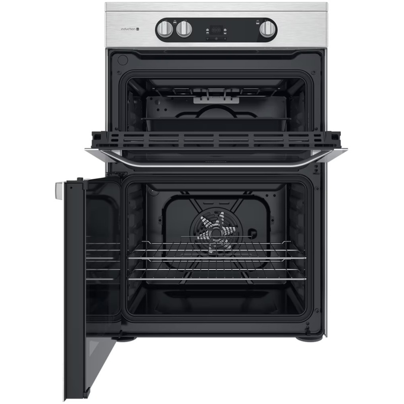 60cm Double Oven Slot-In Cooker with Induction Hob - Image 2