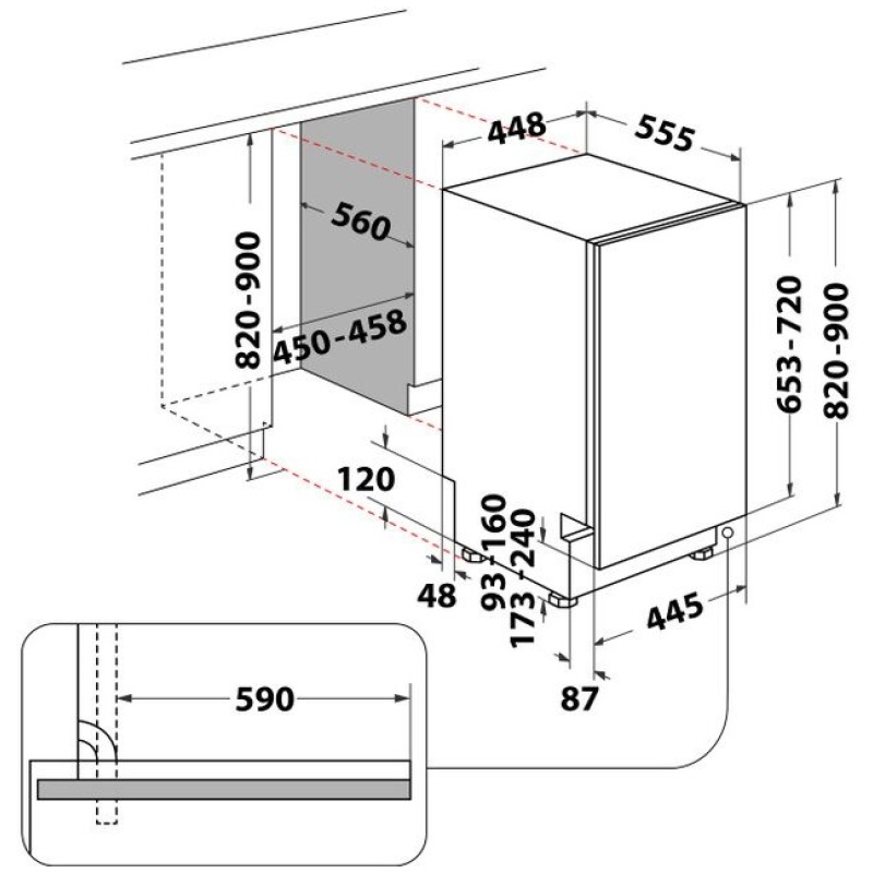 Slimline Fully Integrated Dishwasher - Image 3