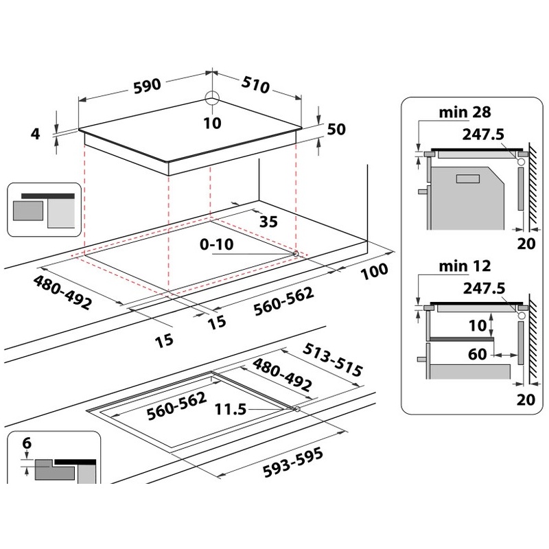 60CM Build-In Induction Hob - Image 2