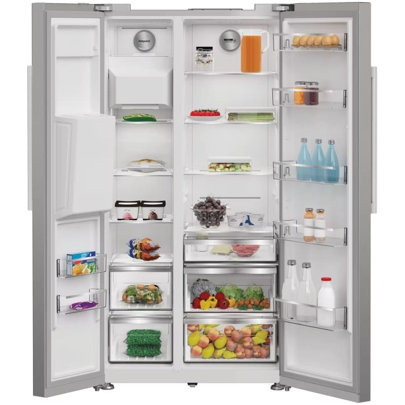 90cm No Frost American Style Fridge Freezer White - Image 2