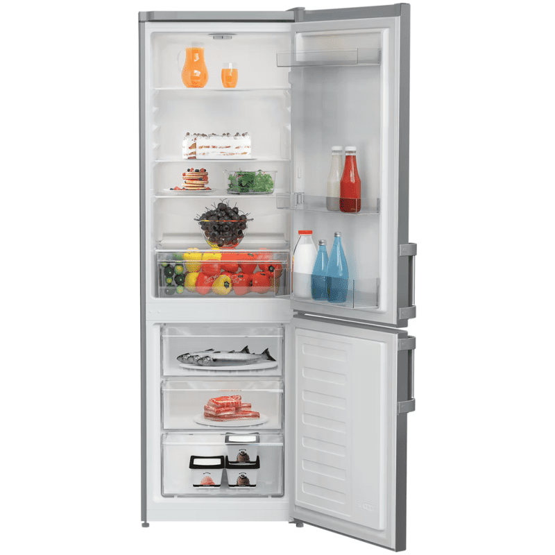Freestanding 60/40 Fridge Freezer, Smart Frost, 262 Litre, Silver - Image 2