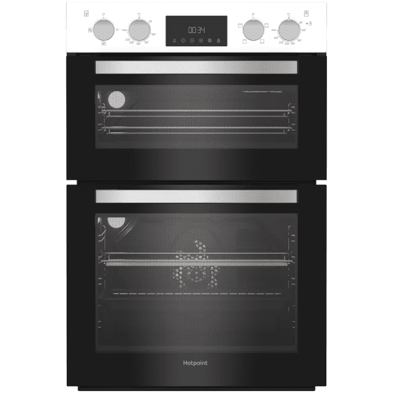 Hotpoint Built In Electric Fan Double Oven - White