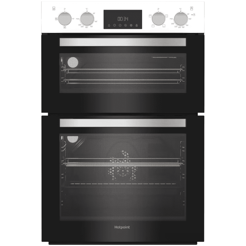 Hotpoint Built In Electric Fan Double Oven - White