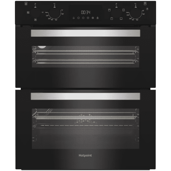 Hotpoint Built Under Electric Fan Double Oven - Black