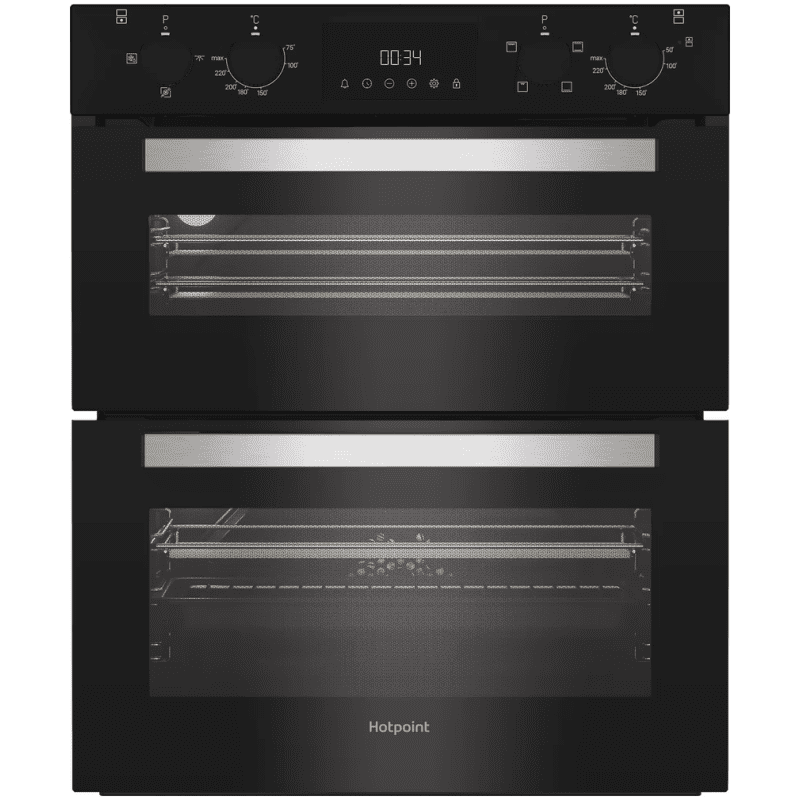 Hotpoint Built Under Electric Fan Double Oven - Black