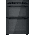 60cm Black Double Cooker with Ceramic Hob