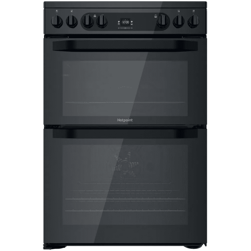 60cm Black Double Cooker with Ceramic Hob