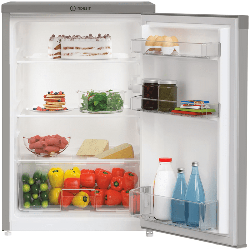 Low Frost Under Counter Larder Fridge - Silver - Image 3
