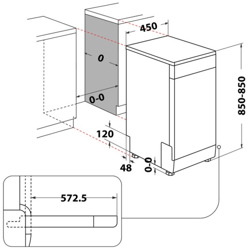 Indesit FS Slimline Dishwasher 10 Place Set 11.5 L - Image 4