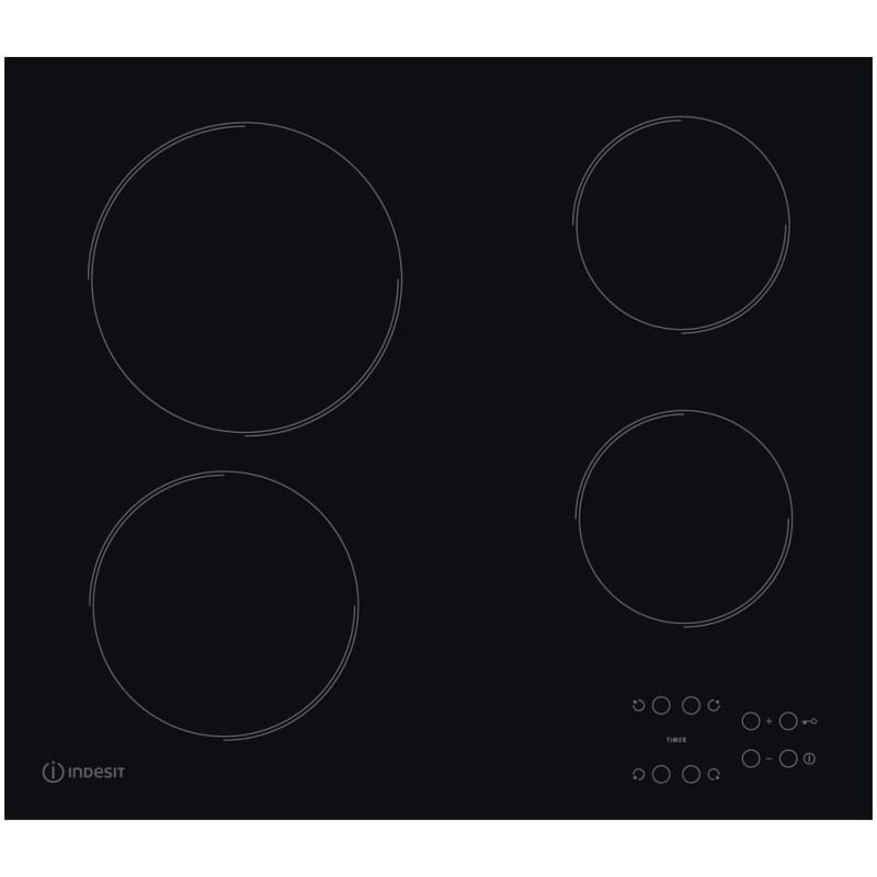 Indesit 60CM 9 Levels Electric Ceramic Hob - Black