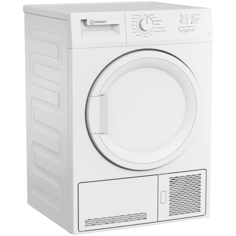 Indesit Dryer 7KG Condenser Sensor Dry White 15 cycles - Image 3
