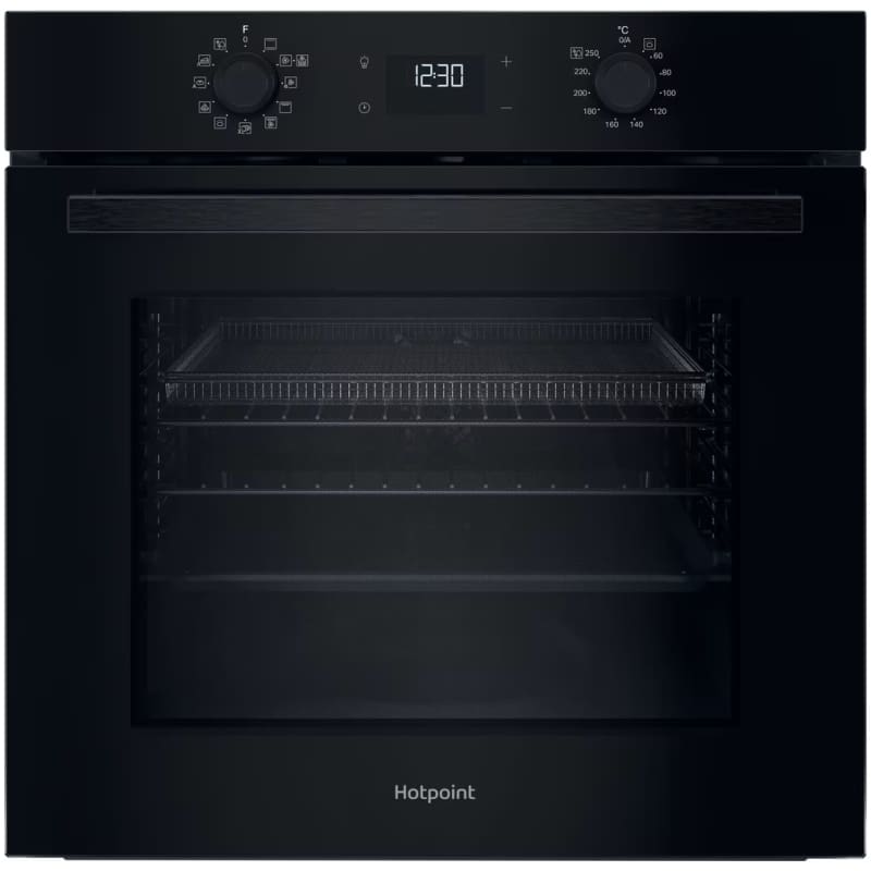 Hotpoint Class 2 Single Fan Oven - Diamond (Steam) Cleaning - Multifunction 8 - 71L With 2 Dial, Digital Display Timer