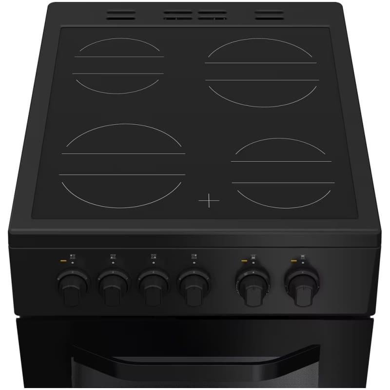 Hotpoint HTE5VCW 50cm Electric Twin Cooker with Ceramic Hob - Black - Image 2