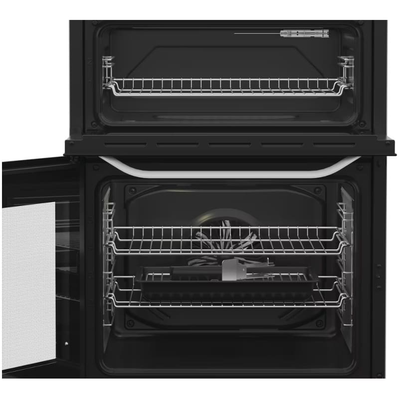 Hotpoint HTE6VDCW 60cm Electric Twin Cooker with Multiflow - White - Image 2
