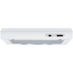 Indesit 60CM Visor Hood - Slider Control - White With Synthetic Grease Filter - 52 / 71 Db