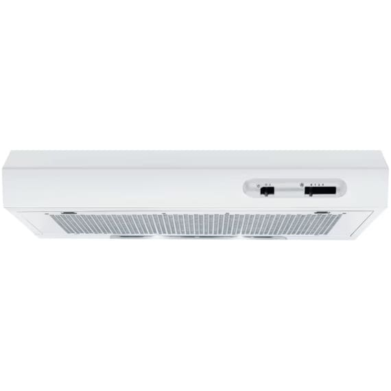 Indesit 60CM Visor Hood - Slider Control - White With Synthetic Grease Filter - 52 / 71 Db