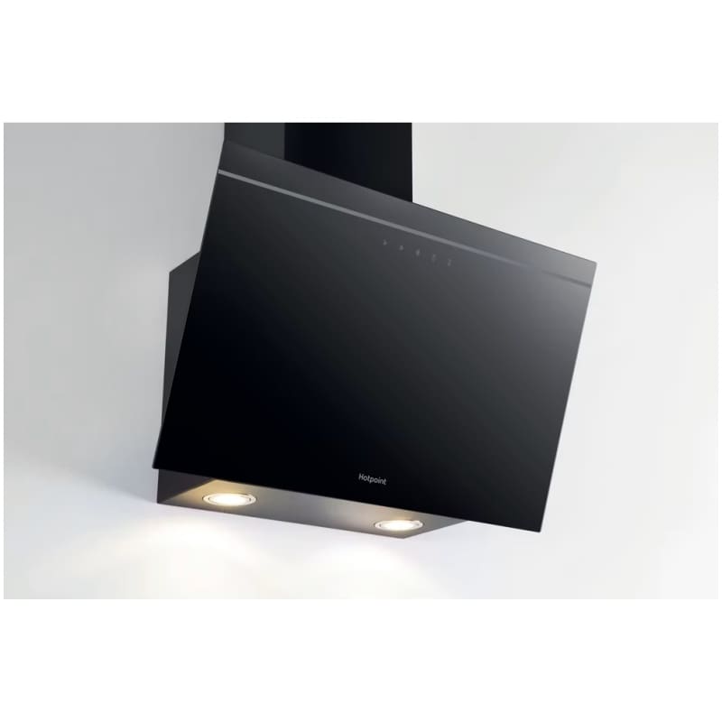 Hotpoint 60CM Vertical Hood - Touch Control - Black With Dishwashable Aluminium Grease Filter - 52 / 65 Db