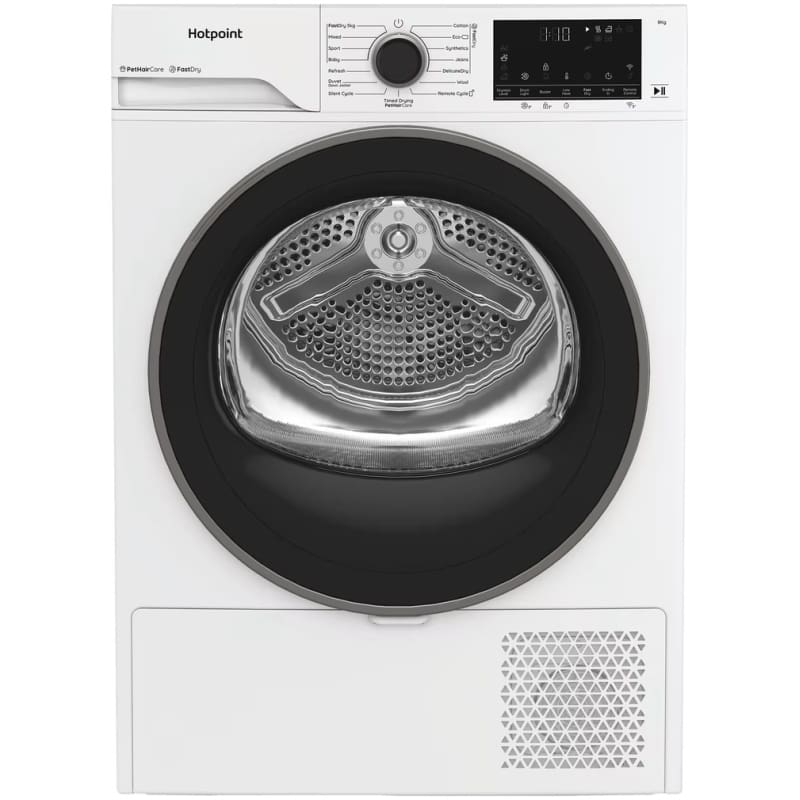 Hotpoint Fabric Care 8KG - 60cm Heat Pump Tumble Dryer with HomeWhiz