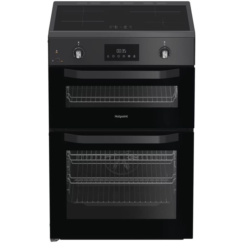 Hotpoint HDE6IDC2SA 60cm Electric Double Cooker with Induction Hob - Anthracite