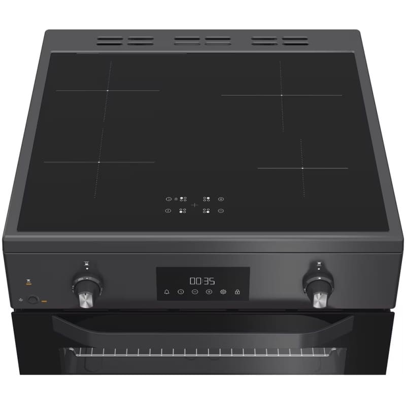 Hotpoint HDE6IDC2SA 60cm Electric Double Cooker with Induction Hob - Anthracite - Image 2