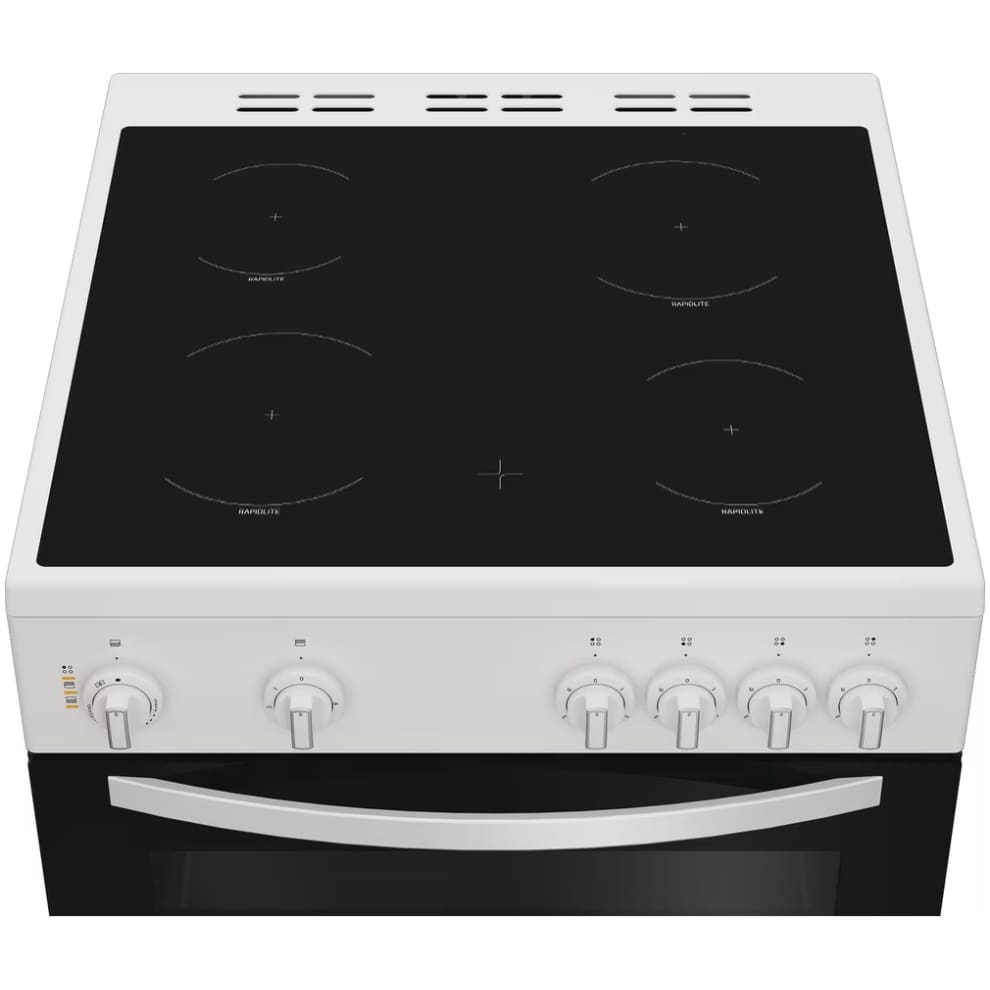 Indesit ITE6VMW 60cm Electric Twin Cooker With Ceramic Hob White Valpys