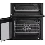 Hotpoint HTE6VDCB1 60cm Electric Twin Cooker with Multiflow - Black