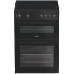 Indesit IDE6VMB 60cm Electric Double Cooker with Ceramic Hob - Black