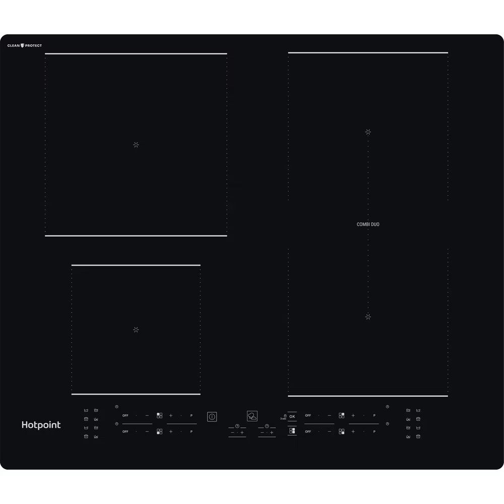 Hotpoint 60CM Clean Protect Induction Hob - Black