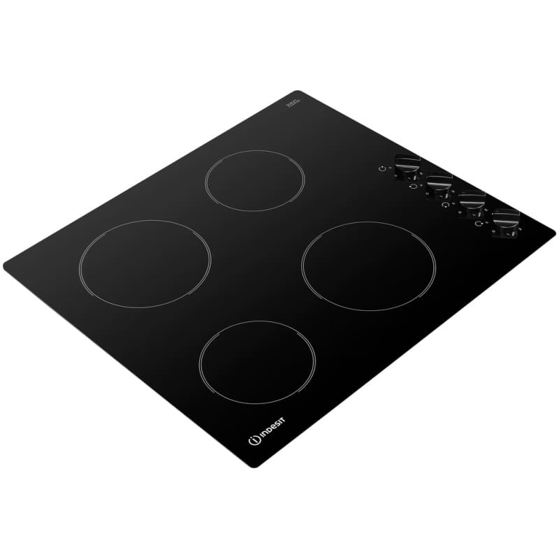 Indesit 60CM 6 Levels Electric Ceramic Hob - Black - Dial Control - 4 ...