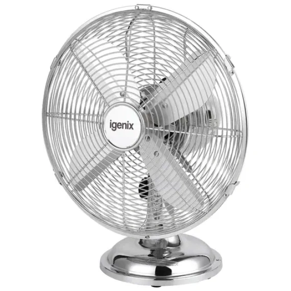 Igenix 12" Chrome Desk Fan