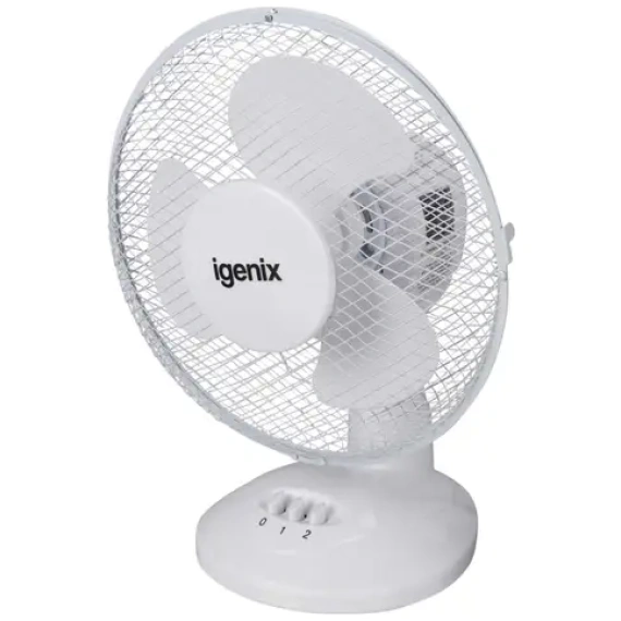Igenix 9" White Desk Fan