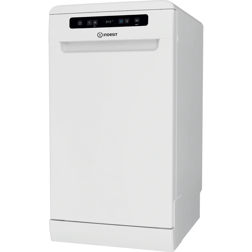 Indesit Dishwasher: slim, white colour