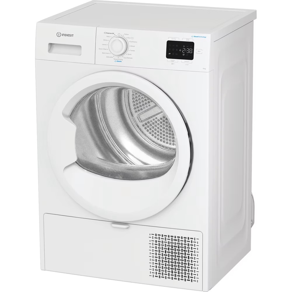 Indesit Hotpoint 8kg Heat Pump Tumble Dryer with Steam Technology - White - Image 2