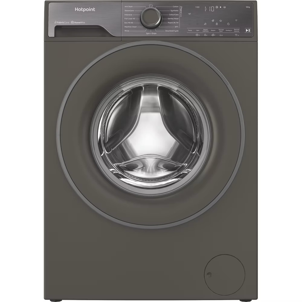 Hotpoint Fabric Care 10kg 1400 spin Washing Machine with HomeWhiz - Dark Grey