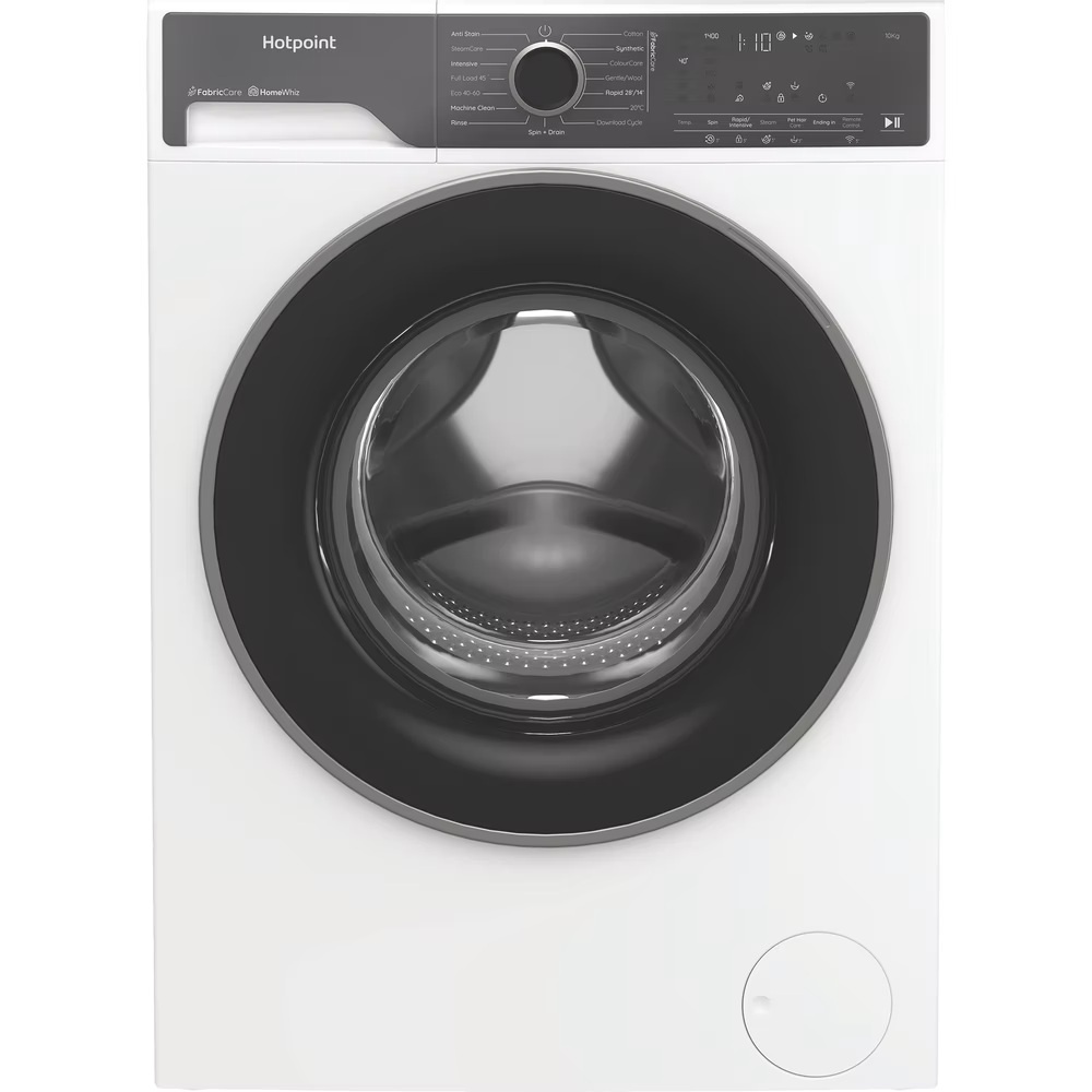Hotpoint Fabric Care 10kg 1400 spin Washing Machine with HomeWhiz - White